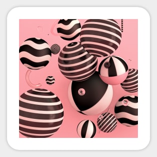 Pink_spheres Sticker